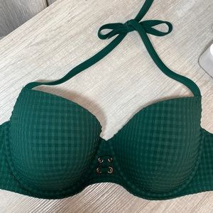 Green underwire bikini top
